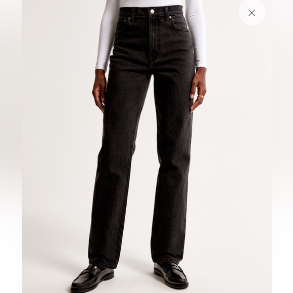 Black Straight Leg Jeans in size 8 Short / 29 waist - Picture 1 of 4